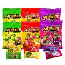 크라운 새콤달콤 딸기 레모네이드200g X 2봉 + 포도복숭아200g X 2봉 + 키위 레모네이드200g X 2봉