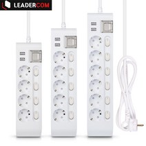 하이탭 USB 국산 개별 스위치 안전 멀티콘센트 고용량 과부하차단 디자인 멀티탭 리더컴 4구 5구 6구 1.5M 3M