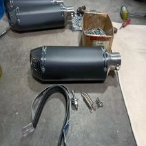 CHMotor 스테인레스 스틸 오토바이 배기 머플러 파이프 Nmax Tmax530 Msx125 GSR600 용 모토 튜브 250cc 350cc 600cc 이스케이프, type J with sticker, 5.type J with sticker