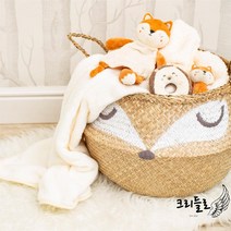 꿈꾸는 바구니 핸드메이드 수초 여우 인테리어소품 대형 라탄 화분커버, 꿈꾸는여우 수초바구니