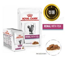 로얄캐닌 CAT 레날 위드 피쉬 파우치 85g x 12개 / 신장 질환 습식 사료 식욕증진