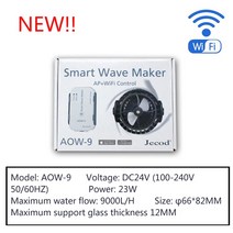 Jebao 해양 수족관 무선 웨이브 메이커 펌프 WiFi LCD 디스플레이 컨트롤러 AOW-3 MOW-5 MOW-9 MOW-16 MOW-22, AU adapter plug, AOW-9