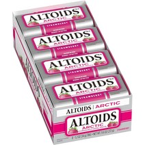 Altoids Arctic Strawberry Mints 알토이드 아틱 큐리어슬리 쿨 민트 페퍼민트 캔디 1.2oz(34g) 8팩, 34g