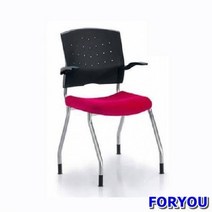 Foryou3192 회의용 고정의자 플러키 팔유 사출 쿠션 의자 바퀴 책상, 그린