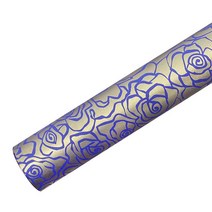 영프라자 장미 종이포장지 53cm x 10m, 블루, 1개