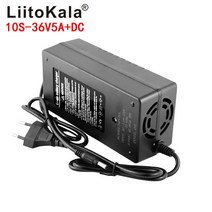 LiitoKala 36V 2A 18650 충전기 출력 42V 입력 리튬 이온 폴리 10 시리즈 전기 자전거, [01] 36V5A-DC, 1.36V5A-DC