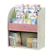 스텔홈 드미엘 DIY 와이드 전면형 책꽂이 (국내제조, 화이트워시