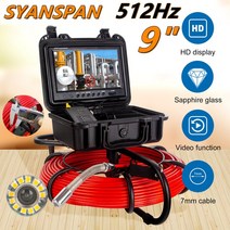 산업용 하수구 내시경 DVR/WiFi SYANSPAN 이미지 셀프 레벨링 512Hz 송신기 Sonde 파이프 라인 위치 23mm 배수관 검사 카메라, 03 30m_02 7in Wi-Fi