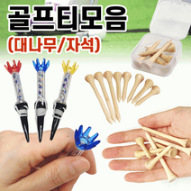 골프티꽂이 골프핀 티샷 나무티꽂이 우드티꽂이 자석티꽂이 마그넷골프티꽂이 /인쇄전문, 대나무세트 1호