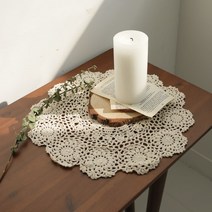 케이트가든 도일리 뜨개 테이블 매트(40cm), 35~40cm