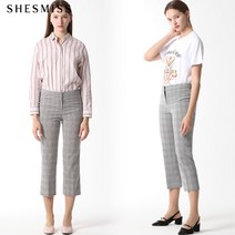 쉬즈미스 쉬즈미스 클래식 체크 슬랙스 팬츠