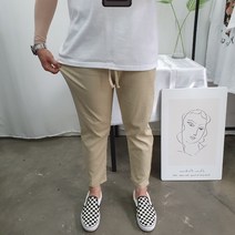 [당일출고]남녀공용 봄여름 린넨 마 밴딩 슬랙스 9부 팬츠 세미와이드 바지