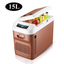 차량용냉장고15L 자동차 홈 미니 냉장고 DC12/24V 음료 쿨러 히터 따뜻하고 신선한 유지 피크닉 캠핑 0 ~ 6, 04 Black EU Plug