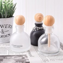 [캔들이케아] 50ml 벨라인 디퓨저 용기 우드볼스틱 세트, 벨라인(불투명)+우드볼스틱