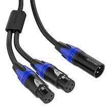 BEZOKABEL XLR 스플리터 밸런스 케이블 수 - 2 암 Y 3핀 0.3m 1피트, 10ft_Female to 2 Male XLR