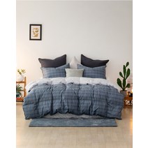 [소프라움] 듀르 폴란드80 80수 구스다운 사계절 차렵이불 퀸 (784g), 블루