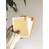 미니 떡메모지 체크리스트 심플 데일리 떡메모지 4종, 2. 주황 무지 메모지