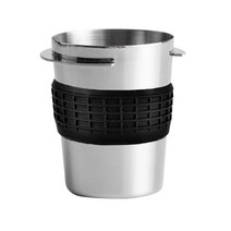 Youmine 51-53mm 에스프레소 머신 도징 컵 용 스테인레스 스틸 커피 분말 피더 부품, 실버&블랙
