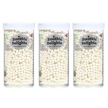 퀄리티 스프링클 3mm 화이트 펄 75g, 3개