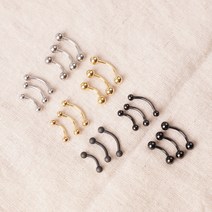 기본 바나나 바벨 룩 눈썹 써지컬 피어싱
