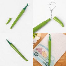 마트498 초록고추 중성 특이한볼펜 필기감좋은 인싸학용품 초등학생선물 잘써지는볼펜 팬시도매 캐릭터볼펜