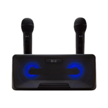 블루투스 노래방 듀얼마이크 LED 명품스피커 차박 캠핑 블루, BZ-K1010C