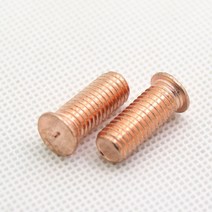 스터드용접기 M4 스폿 용접 나사 탄소강 구리 도금 스터드 볼트 섀시 판금 6-20mm 길이 50 개, 05 M4x14mm