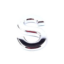 1pc 높이 5cm 현대 실버 플 라크 편지 자리 스티커 플레이트 로그인 NZ 알파벳 엠 블 럼 장식 자동차 스티커 DIY 로고, 에스