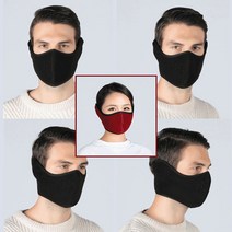 호쿠호니 운동용마스크 특이한 축구 트레이닝 헬스 마라톤 러닝 방한, 블랙