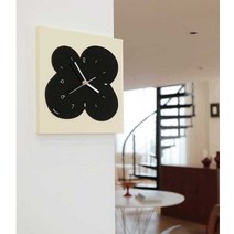 QINGDIN 양면 벽시계 장식 시계 무소음 시계, 25X25