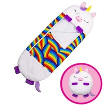 구스침낭어린이 만화 슬리핑 백 수면 자루 동물 봉제 인형 베개 소년 Sleepsacks 소녀 생일 선물, 04 White unicorn_02 160cm