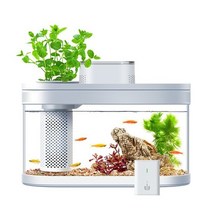 어항 수조 소형 대형기하학적 수족관 키트 LED 조명 여과 시스템과 스마트 물고기 탱크 조용한 물 펌프 Bet