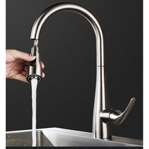 콜러수전 Kohler의 Jiade 304 스테인레스 스틸 냉온 가정용 대 인출 주방 욕실 수도꼭지, 이중 콘센트 수도꼭지 펄스 유형 /