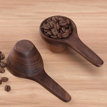원목 원두스쿱 커피 계량스푼 계량컵 월넛 우드 10g, 한개옵션0