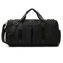 ZRH Gym Bag Sports Travel Duffel Bags with Shoe Compartment, 블랙, One Size