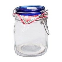 이탈리아 피도 유리밀폐병 쨈병 원두보관용기 500/750ml 블루, 1개
