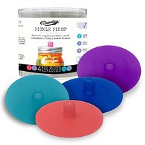 Masontops Pickle Pipes - Waterless Airlock Fermentation Lids - Regular Mouth Mason Jar Fermenter Cap, 1