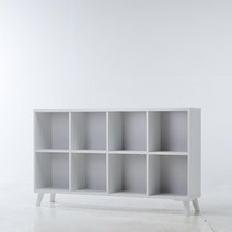 거실공부 낮은눈높이 2단 도서관책장 정리함 침식 LP, 화이트