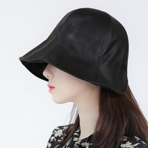 라핑 케이비 레더 보넷 여성 가죽 트래퍼햇 5colors