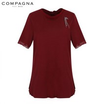 꼼빠니아 커프스 배색 블라우스-CF19KS0203082A