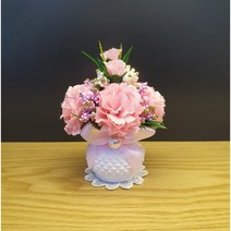 납골당꾸미기 카네이션 미니 조화 화분, 인디핑크