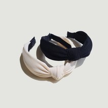 [블링살롱made/국내제작]주름 플리츠 골지 매듭 꼬임 반다나 터번 헤어밴드 2컬러 세트 논슬립 넓은 머리띠