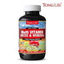 TongLife 통라이프 건강기능식품- 종합비타민ABCDE+미네랄+유산균함유 300정-10개월분-1병, 1개