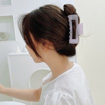 블루밍 무광 사각 집게핀 머리핀 올림머리 명품 반머리 여자 반묶음 긴머리 집게삔 헤어핀