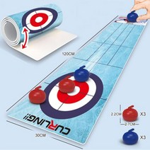 컬링 보드게임 테이블 게임 120x30cm 실내 레저 부모-자녀 매트 인터랙티브 볼링 볼 축구공 장난감, Style A