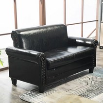 빈티지 엔틱쇼파 3인 거실 4인용 엔틱소파 복고풍 유럽식 인더스트리얼 스타일 소파 싱글 더블 인 레스토랑 바 클리어 커피숍 원목 아메리칸 스타일의 의류 매장, C.세 명의 사람들, C.검은색