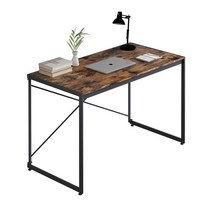 YEAR COLOR 접이식 철제 멀티책상 컴퓨터 게이밍데스크 1000 1200 학생 책상 원룸 사무용데스크, 다크브라운