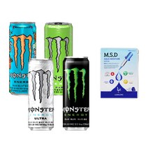 몬스터 망고로코 파라다이스 울트라 그린 355ml 4종 각6입 총24입 MSD마스크팩, 상세페이지 참조