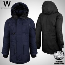 JUNSTYLE 남성 겨울 패딩 점퍼 거위털 구스다운 G1구스롱