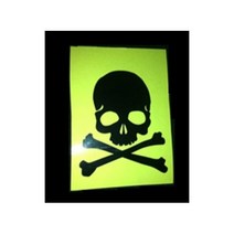 자전거데칼 자전거 반사 스티커 형광 해골 사이클링 로드, black, 1개